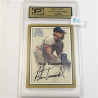 Alan Trammell Signed Baseball Card