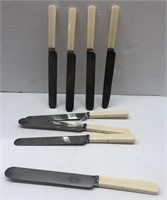 Dinner knives with ivory handles Robert Mosley