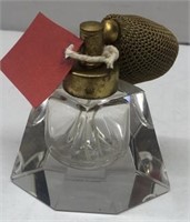Cut glass perfume bottle with applicator