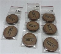 Vintage milk caps grouping