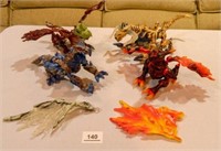 Dinosaur/Dragon Jointed Toys; (4);