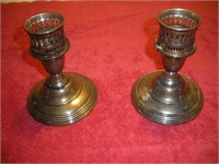 2 Sterling Silver Candlestick Holders