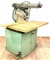 Rolling Craftsman 12in Radial Arm Saw & Cabinet