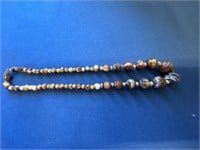Vintage glass bead necklace, 16 inch