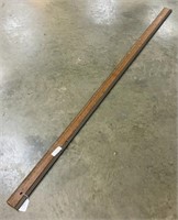 84" Brass & Wood Straight Edge Yard Stick