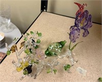 Group of Murano Style Glass Flowers