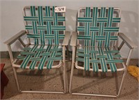 Aluminum Folding Webbed Lawn Chairs
