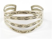 Southwest style cuff bracelet, made of nickel silv