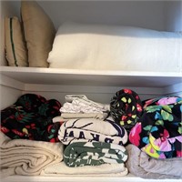 Lot of Blankets & Throws in Bedroom Closet