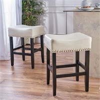 Christopher Knight Lisette Backless Leather Stools
