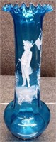 Fenton Mary Gregory Hand-Painted Glass Vase