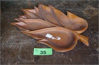 Wood Leaf Platter