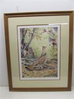 Framed limited edition print, “Greenbrier Grouse”