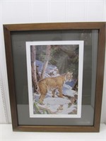 Framed limited edition print, “The Hunting Snow”