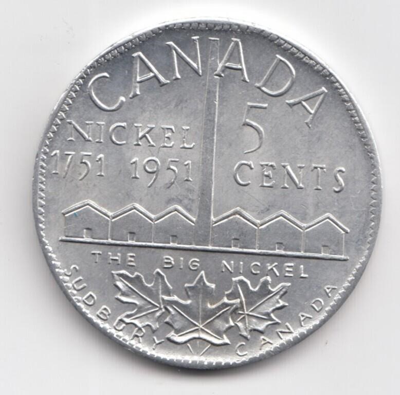 1951 Sudbury ON Big Nickel Medal