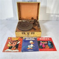 Record Player Turntable with 45's