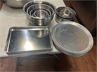 2 Sets of Bowls, and Pans