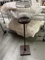 4 Bronze Floor Stands w/ Glass Globes 

This
