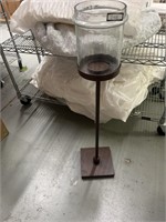 3 Bronze Floor Stands w/ Glass Globes

This lot