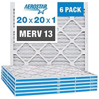 Aerostar 20x20x1 MERV 13 Pleated Air Filter, AC Fu