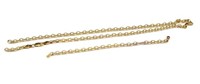 9ct Yellow gold oval belcher chain necklace