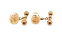 Antique 9ct rose gold cufflinks