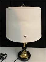 LAMP BRASS WITH MARBLE BASE 22" H