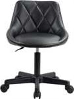 Adjustable Leather Swivel Task Chair