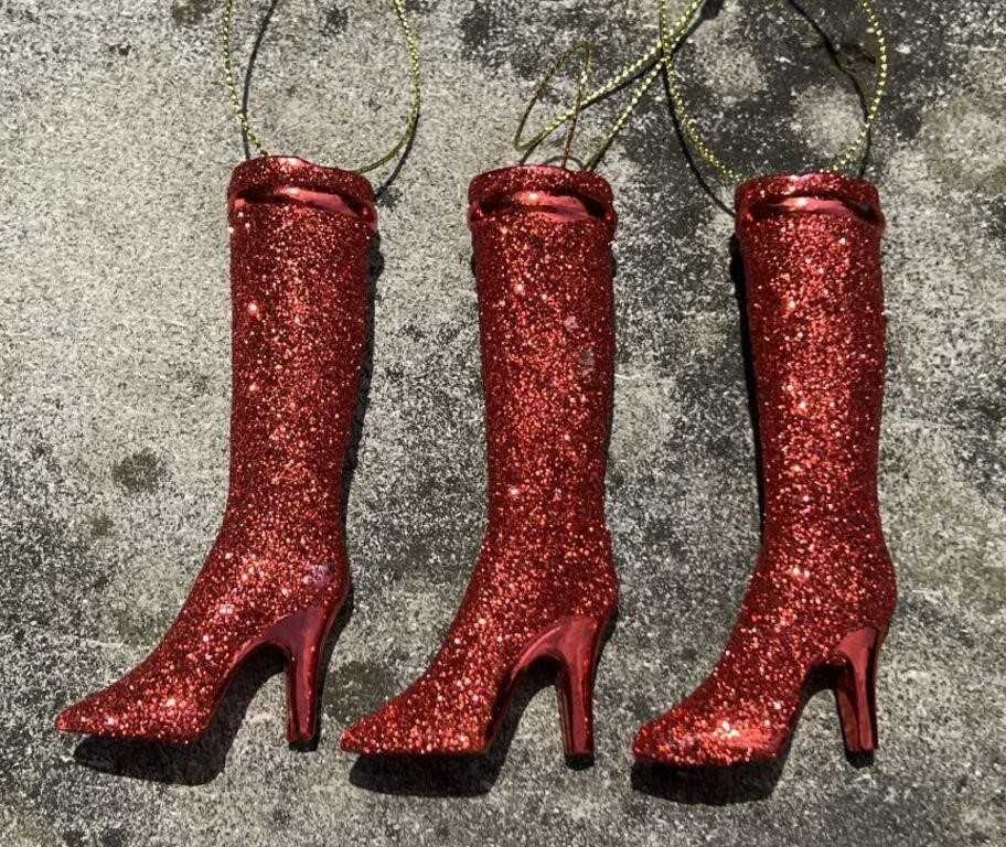 Red Kinky Boots Broadway Christmas Ornaments