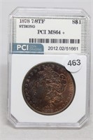 1878 7/8 MS64 Morgan Silver Dollar