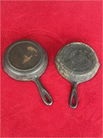 Two cast-iron number three skillets