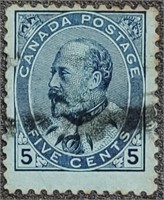Canada 1903 Edward VII 5 Cents Stamp #91