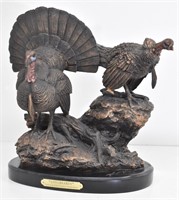 LONGBEARDS Signed Turkey Statue National Wild