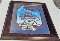 VINTAGE FRAMED SNAP ON TOOLS PAINTED MIRROR SIGN