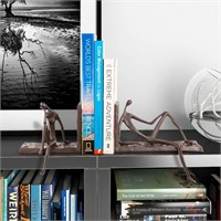 Brown Iron Man/Woman Ledge Bookends (2)