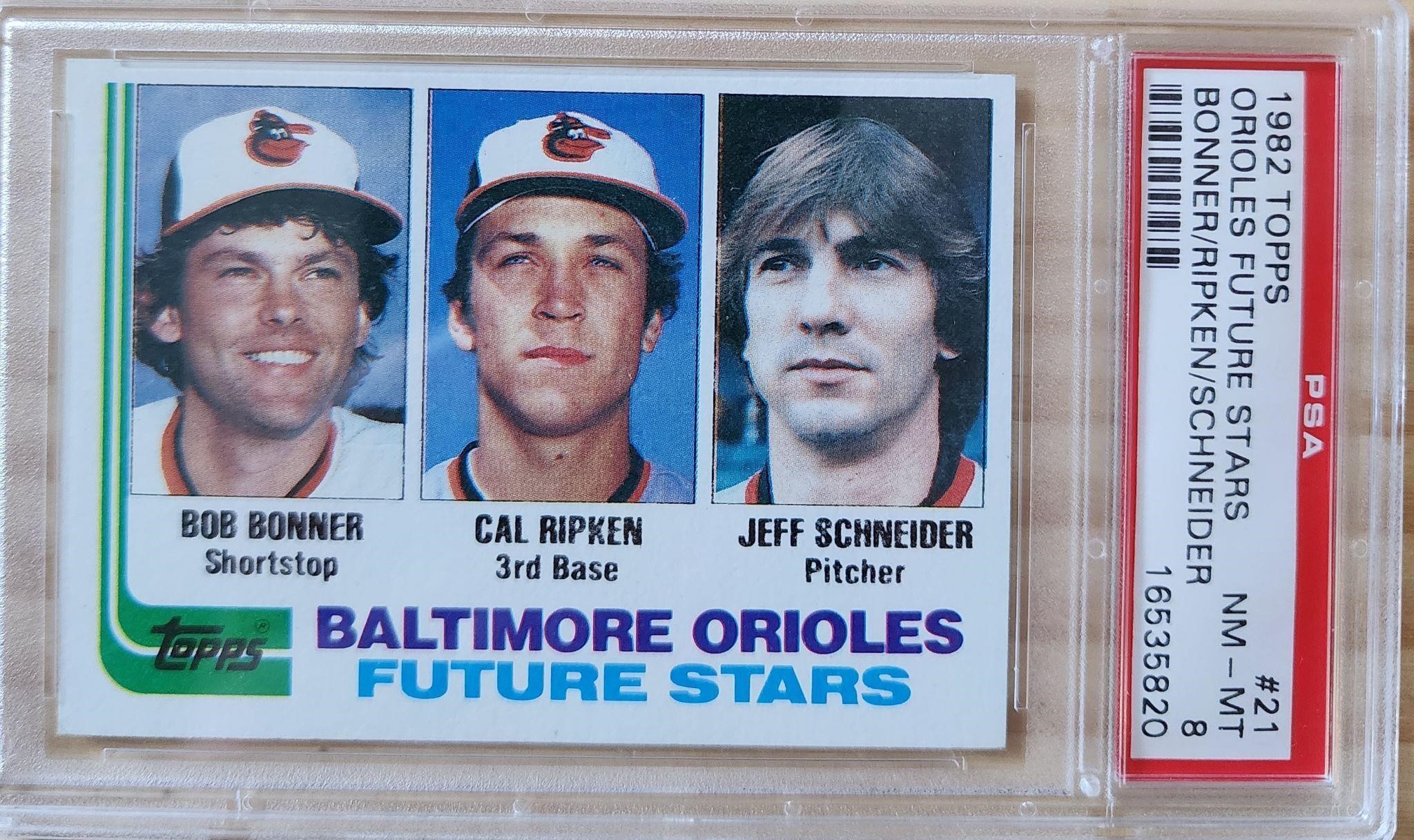 1982 Topps Orioles Future Stars Cal Ripken PSA 8