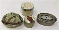 Lot of 4 Unique Trinket Boxes