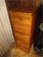 4 Drawer Wood File Cabinet 18.5x25x62"