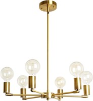 $170  BAODEN 6 Lights Gold Sputnik Chandelier