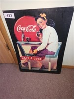 21 X 25 METAL HAVE A COKE SIGN