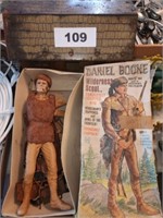 MARX DANIEL BOONE W/ BOX - METAL CABIN- BOTH SHOW