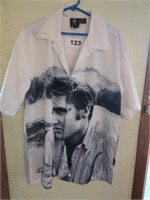 LARGE SIZE BUTTON DOWN ELVIS SHIRT - SHORT SLEEVE