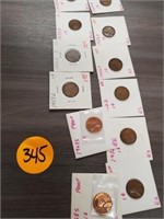 LINCOLN CENTS- 12 TOTAL
