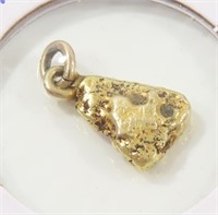 NATURAL 22KT YELLOW GOLD NUGGET PENDANT 4 GRAMS