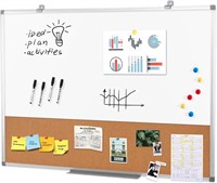 Magnetic Dry Erase and Cork Board Combo 36x24