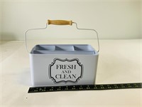 Tin Fresh & Clean Bathroom Caddy Brand new No