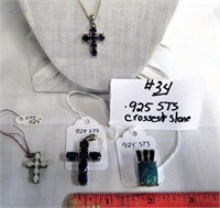 .925 Sterling Crosses & Stone