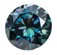 3.0ct Unmounted Rainbow Blue Moissanite