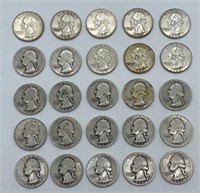 (25) Silver Quarters