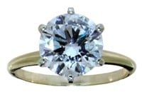 14kt Gold 3.17 ct VS Lab Diamond Solitaire Ring